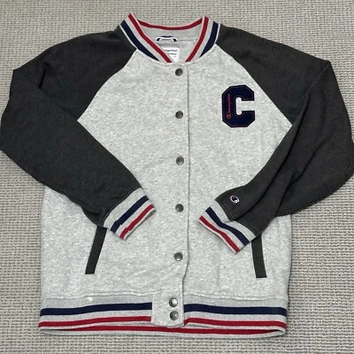 Champion Women's Letterman Varsity Jacket Gray Size Medium Y2K - Image 1 of 4