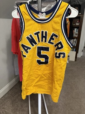 Vtg 70s 80s Sewn College University High School Gym Basketball Jersey Tank Top - Image 1 of 4