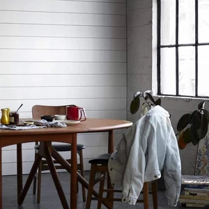 Timeline Wood 3/8 in. x 5.5 in. x 72 in. 16.5 sq. ft.. Classic White Smooth Gap - Picture 1 of 2