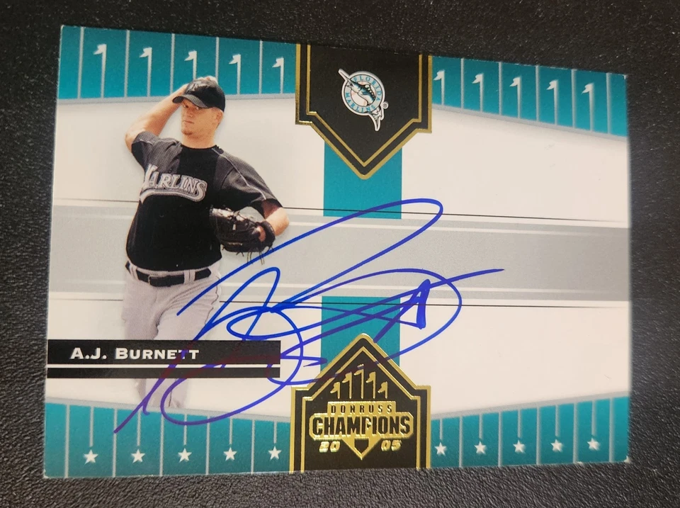 AJ Burnett Autograph Signed 2005 Donruss Florida Marlins - Image 1 of 1