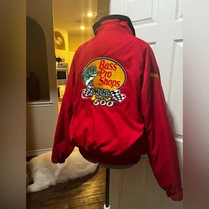 RARE NASCAR BASS PRO SHOP OFFICIAL PIT CREW JACKET RED XL - Picture 1 of 10
