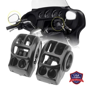 Handlebar Hand Control Switch Housing Cover kit For Harley Touring 14-Up Black - Picture 1 of 18