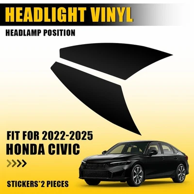 Marcador lateral delantero precortado vinilo tinte superposición para Honda Civic 2022-2025 Foto 1 de 4