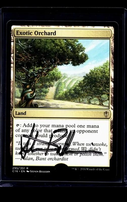 MTG Magic The Gathering Commander 2016 AP Artist Proof Auto #295 Exotic Orchard - Image 1 of 2