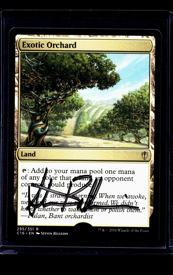 MTG Magic The Gathering Commander 2016 AP Artist Proof Auto #295 Exotic Orchard - Image 1 of 2