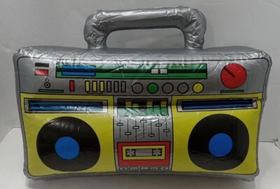 BOOM BOX INFLATABLE BLOW UP SPEAKER FANCY DRESS ACCESSORY STEREO STAG PARTY PROP - Image 1 of 4