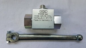 Hydac KHB-G3/8-1114 Ball Valve with handle - PN500 bar - 707643-1 - Unused - Picture 1 of 12