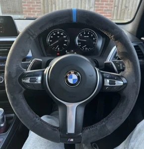 Cubierta Volante BMW 12345X Serie M Sport Alcantara Rojo Azul Marino Rosca - Imagen 1 de 8