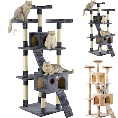 Extra Large Cat Tree Tower Multi-layer Climbing Furniture for Cats Play Scratch - Image 1 of 4