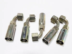 5 WH 04U-A24 1/4" Hose ID x 1/4" Female For-Seal Swivel Short Drop 90 Deg Elbow - Picture 1 of 6