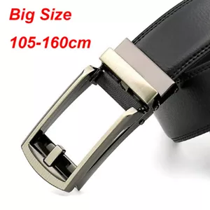 Cintura Uomo Cricchetto Designer Cinture per Abito Cintura Pelle Taglia Grande 28"-63" - Foto 1 di 11