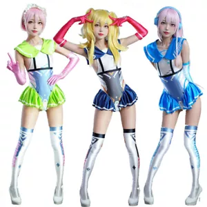 Women Cute Swimwear Sets Sleeveless One Piece Swim Skirt Gloves Bathing Swimsuit - Picture 1 of 19