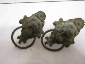 Lotto Di 2 Lions Arredo Oggetto Decorativo Pendolo Orologio - Foto 1 di 5