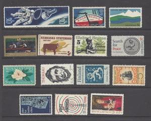 U.S. 1967 Commemorative Year Set 15 MNH Stamps - Picture 1 of 1