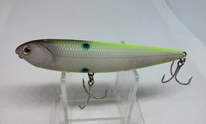 Bass Pro Shops XPS SLIM DOG Chartreuse/Gray 4" Topwater/Surface Fishing Lure - Picture 1 of 7