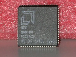 AMD N80188 Microprocessor CPU 16-Bit 8MHz MOS PLCC68 - Picture 1 of 1