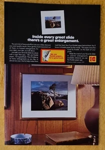 1979 Kodak Camera Kodak Paper Slides Vintage 7x10" Print Ad For a good look - Picture 1 of 3
