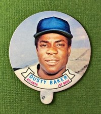 1972 TOPPS CANDY LID TEST ISSUE DUSTY BAKER        ATLANTA BRAVES