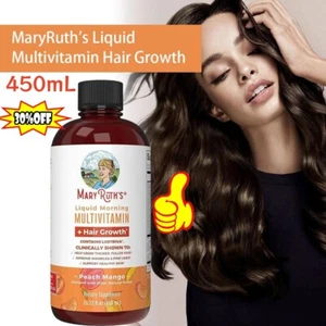 MaryRuth's Liquid Multivitamin Haarwachstum Frauen Biotin Pfirsich Mango 450 ml - Bild 1 von 9