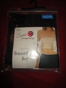 Secret Treasures Hands-Free Breast Pump Bra XXXL Pumping Bandeau Black - Picture 1 of 3