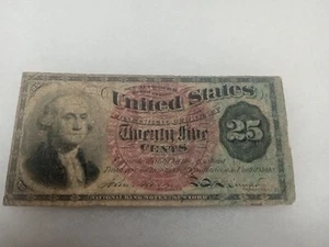 1869 George Washington 4th Issue 25 Cent Fractional Currency - Picture 1 of 2