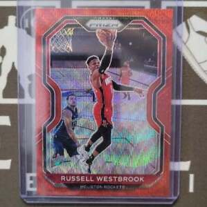 Russell Westbrook 2021 Panini Prizm Red Wave Prizm #248