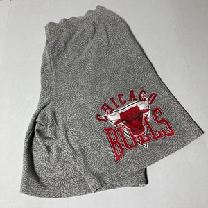 Felpa pantaloncino uomo NBA Chicago Bulls grigio crackle XXL tasche con coulisse - Foto 1 di 8