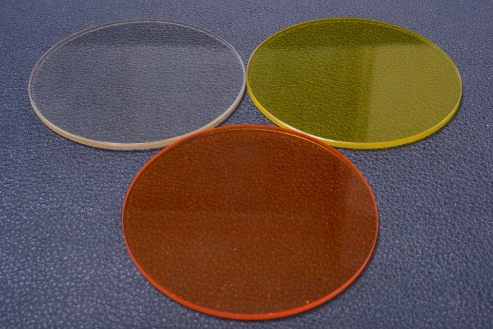 ✅ UNBRANDED CLEAR, ORANGE AND YELLOW 73MM FILTER LENS OR CAMERA LAY IN 38-2 - Image 1 of 1