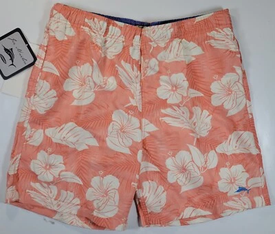 Joe Marlin Mens Medium Swim Trunks Suit Bathing Hawaiian Flowers Floral New  - Image 1 of 4