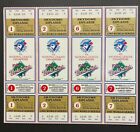 1989 MLB Baseball Toronto Blue Jays World Series Phantom Billets Bande de 4