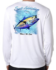 Salt Addiction t shirt long sleeve performance saltwater fishing uv upf 50+ Tuna