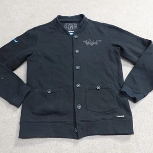 Kidrobot Jacket Medium Black Button Front Tag Logo - Picture 1 of 10