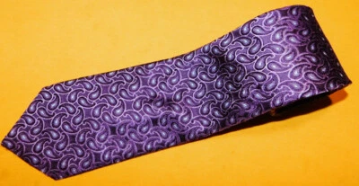 MEN'S NORDSTROM MADE IN U.S.A. PURPLE/BLUE PAISLEY TIE - TIES - DESIGNER TIES. - Image 1 of 3