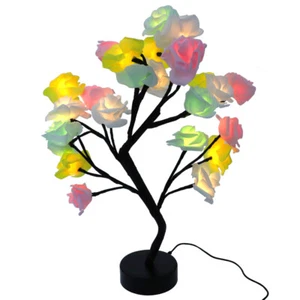 Rose Tree Lights Simulation Flower Decorative Night Lamp Tabletop - Picture 1 of 12