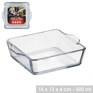 Plato cuadrado para hornear y cocinar de 15 cm pastel bandeja de vidrio transparente horno - Imagen 1 de 6