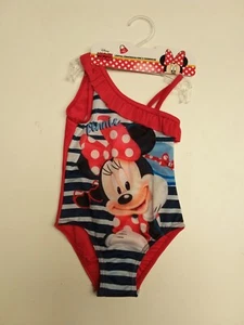 1Pc Swimsuit Girl "Minnie Mouse" Red - DISNEY - Picture 1 of 3