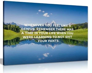 Inspirational Motivational Quotes Framed Canvas Wall Art Print Home Office - Picture 1 of 10