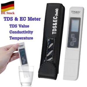 DE TDS EC Meter Messgerät Digital Tester Wassertest Leitwertmessgerät 0-9999 ppm
