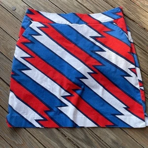 LoudMouth Damen rot weiß & blau Größe 8 Skort America Captain USA Motiv Golf - Bild 1 von 9