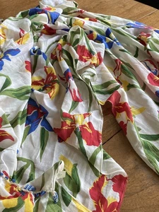 Tory Burch Flowery Tasselled Cotton/Silk Shawl 73 x 185 cms - Picture 1 of 16