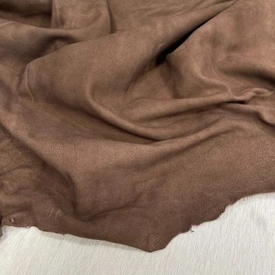 Avetco Cocoa Brown Lamb Suede 5–6 Sq Ft Good Grade Soft Garment Quality Hide - Image 1 of 4
