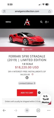 Ferrari SF90 Stradale escala 1:8 amalgama Foto 1 de 4