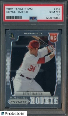 Panini Prizm #152 2012 Bryce Harper Nationals radiocontrol novato PSA 10 GEMA como nuevo Foto 1 de 2