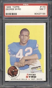 Topps Football George Byrd #173 1969 PSA 7 billetes de búfalo casi nuevo - Imagen 1 de 2