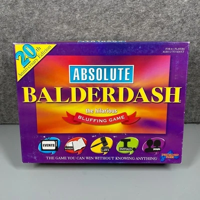 Absolute Balderdash 20th Anniversary Board Game 2007 2 x sealed cards Good Cond - Image 1 of 4