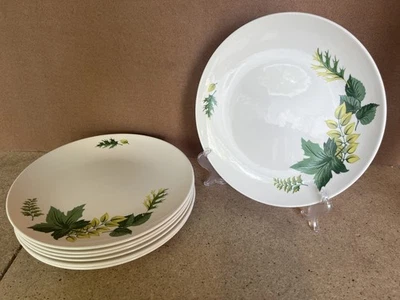 Set Of 7 KNOWLES LEAF BALLET Dinner Plates Porcelain 10.25" Freda Diamond VTG - Image 1 of 3