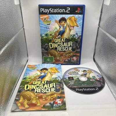 Go, Diego, Go! Great Dinosaur Rescue • PlayStation 2 PS2 + Manual 2008 Complete - Image 1 of 4