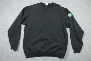 Whole Foods Market Sudadera Para Hombre Grande Negra Cuello Redondo Pullover Bordado - Imagen 1 de 9