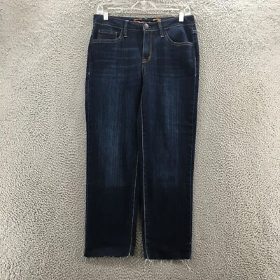 Seven7 Crop Straight Leg Jeans Womens 4 (Actual 30x25) Blue Denim Mid Rise NEW - Image 1 of 4
