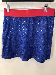 Dance Costume Red & Blue Short Mini Skirt size Large Adult NWOT Free Shipping - Picture 1 of 3